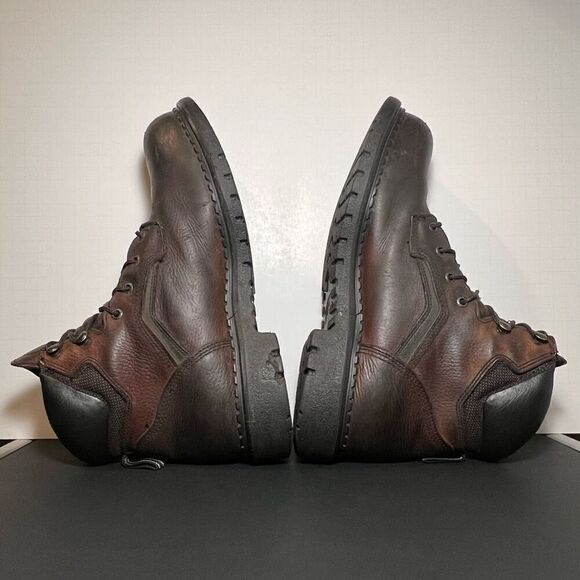 Mens RED WING Dyna-Force Brown Leather Steel Toe EH Ankle Boots / Size 12 Medium main image 6
